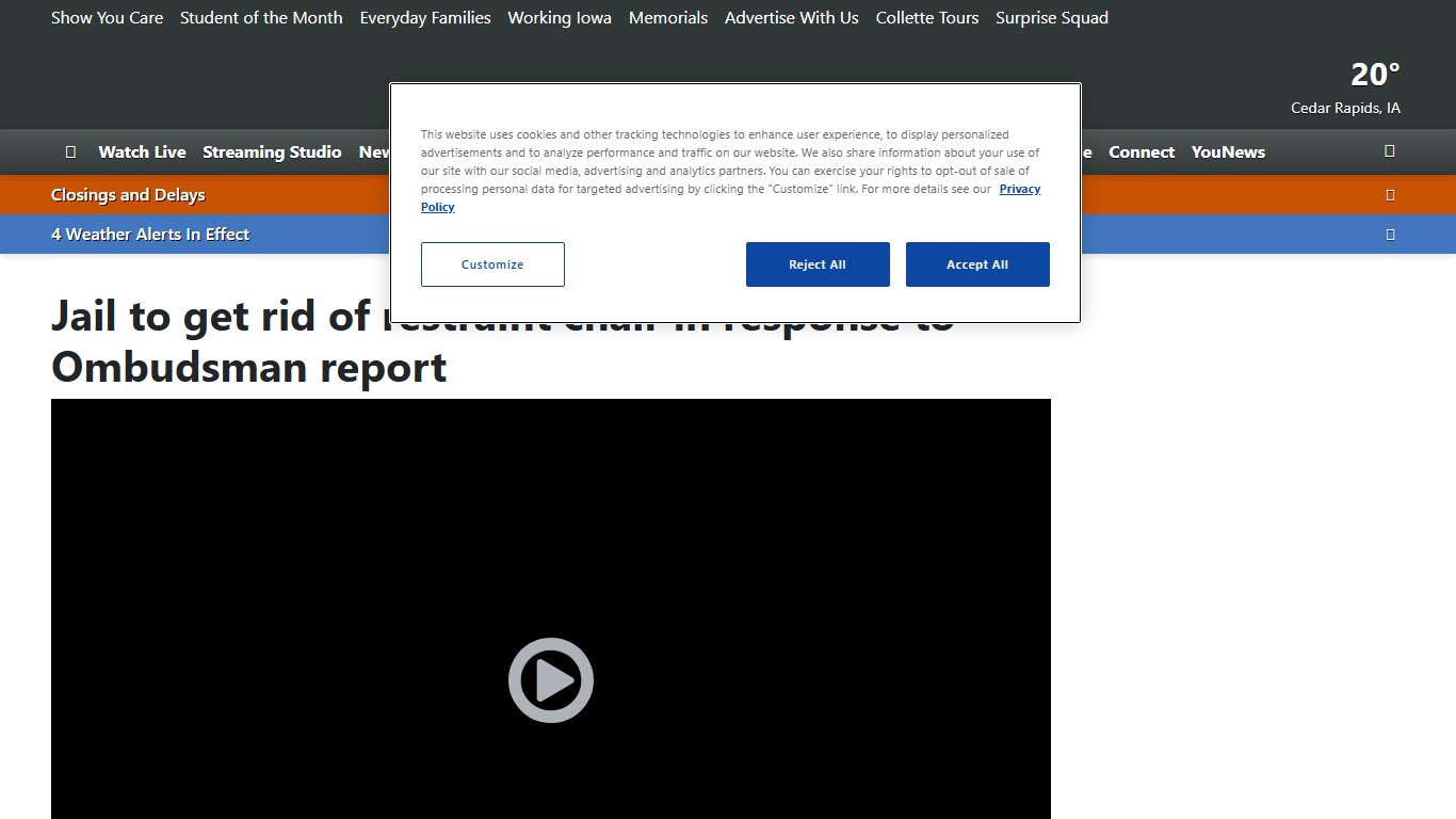 Jail to get rid of restraint chair in response to Ombudsman report